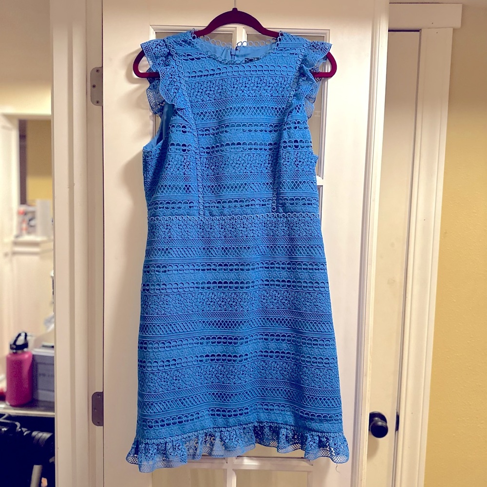 J. Crew Lace Blue Dress